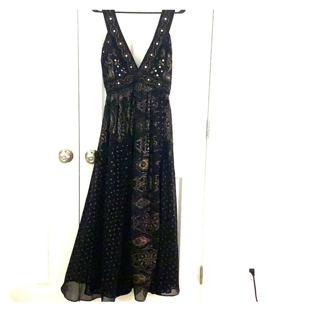 Embroidered Midi Dress